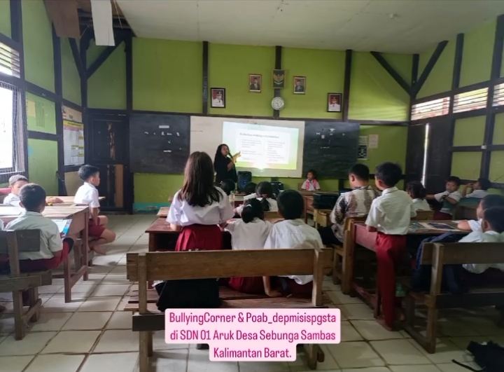 Eksedisi Bullying Corner di SDN 01 Aruk, Desa Sebunga, Sambas – Kalimantan Barat