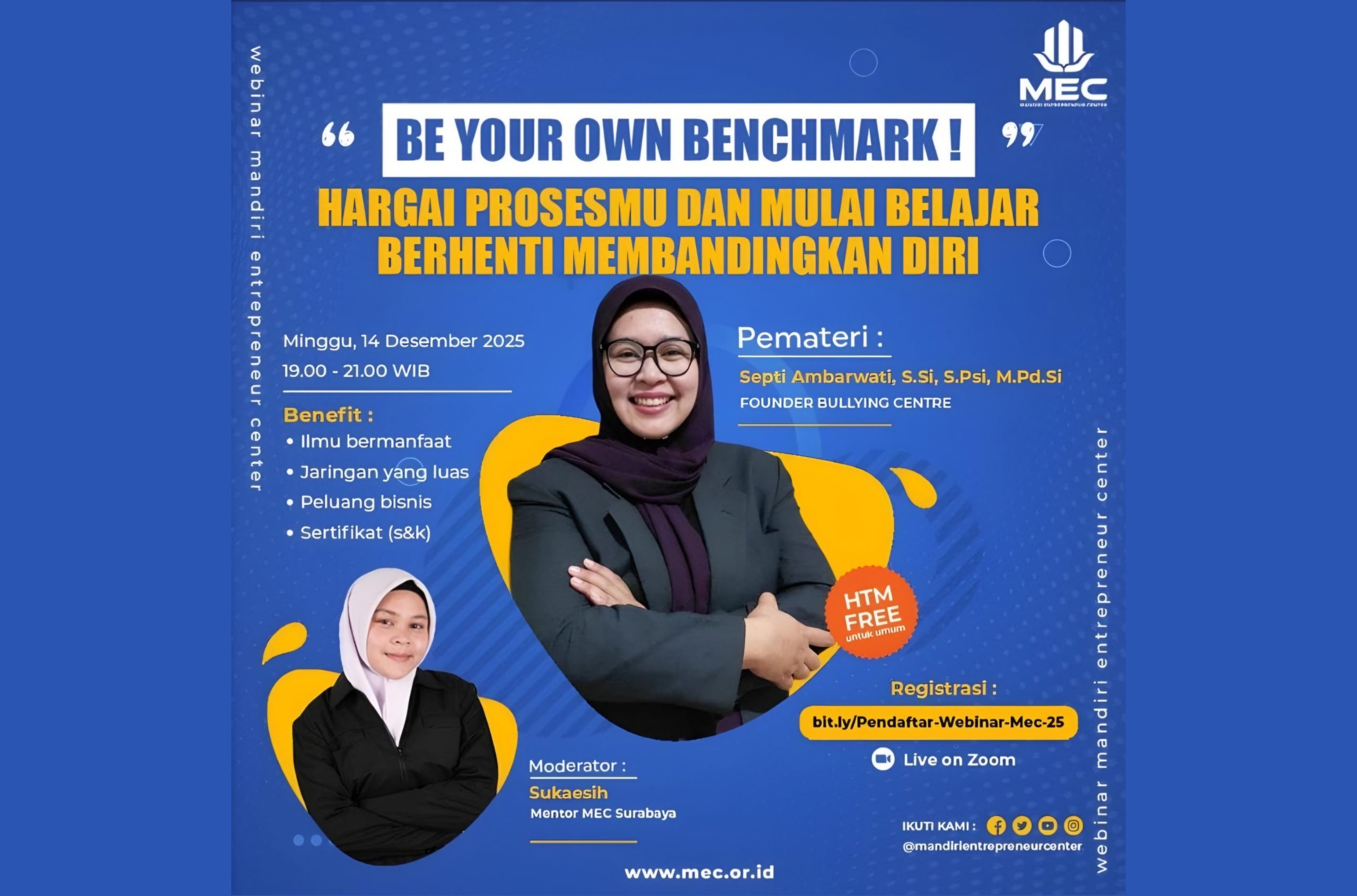 Webminar – Hargai Prosesmu dan Mulai Belajar Berhenti Membandingkan Diri